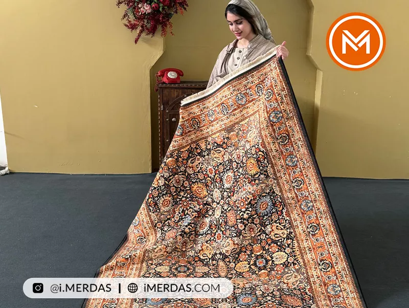 ست کردن فرش با کاغذ دیواری