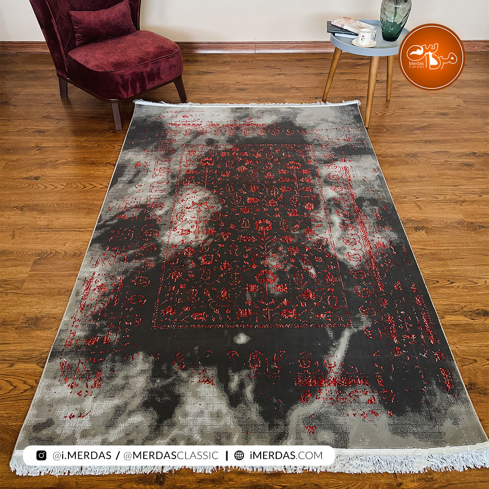 فرش وینتیج کد 4000 زمینه قرمز