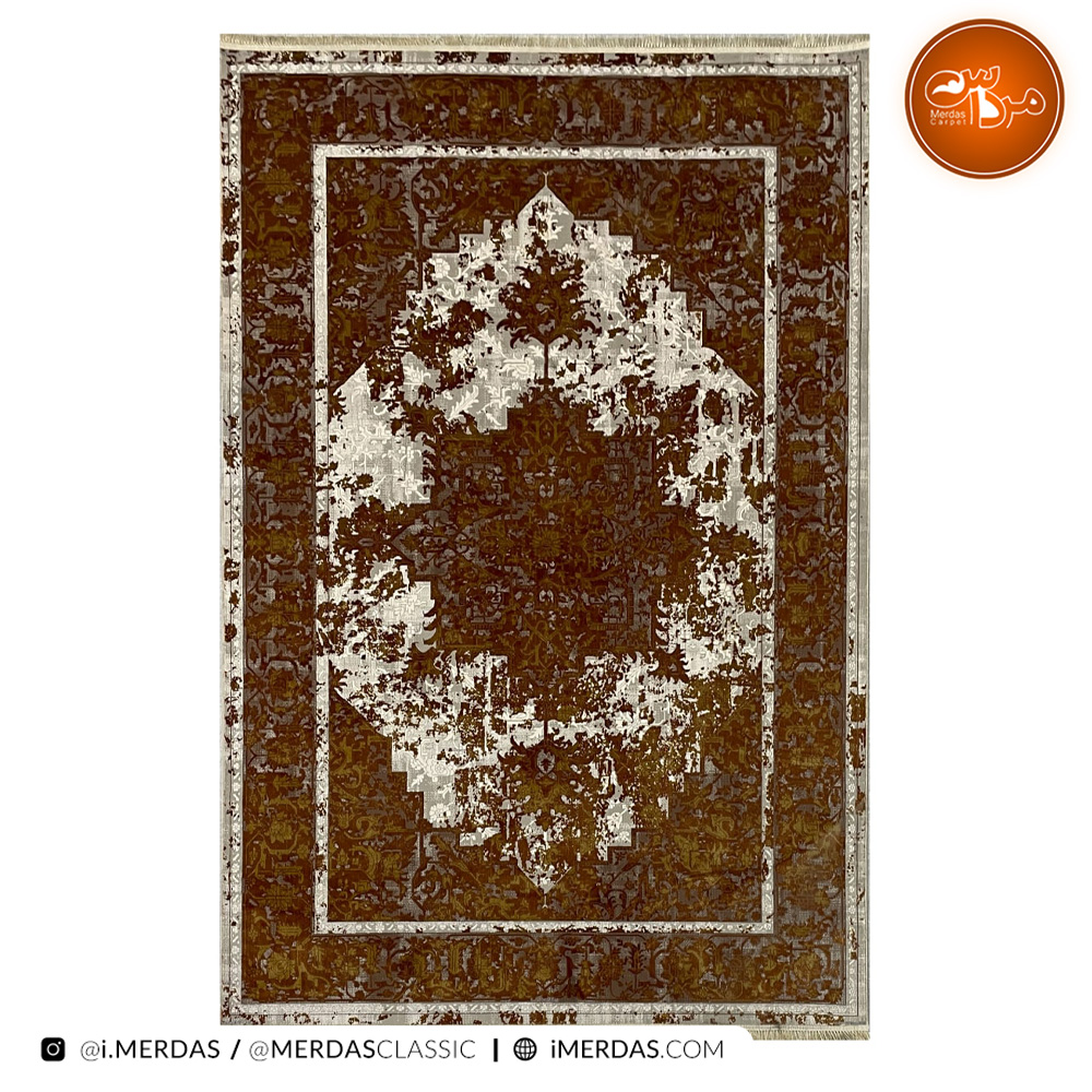 فرش ترک کد 54047JE زمینه تمام رنگ