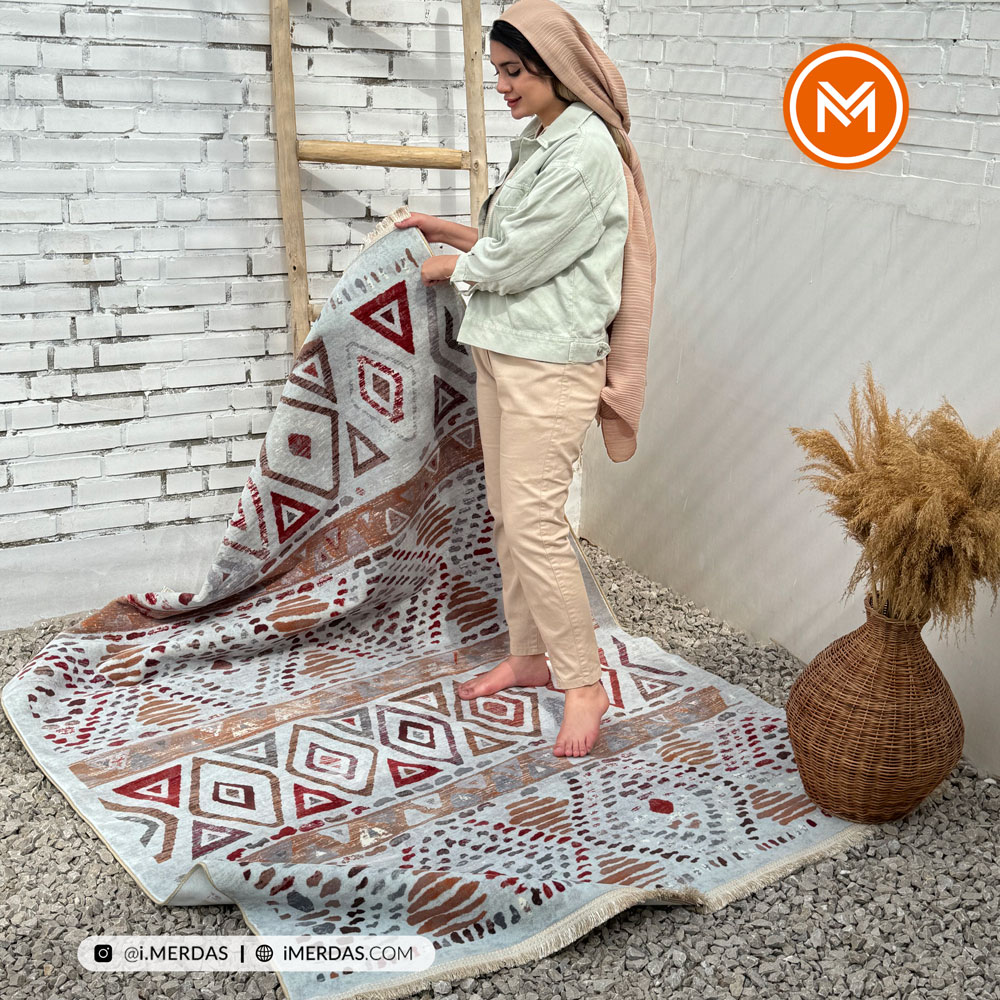 فرش مدادرنگی کد 12368 زمینه تمام رنگ