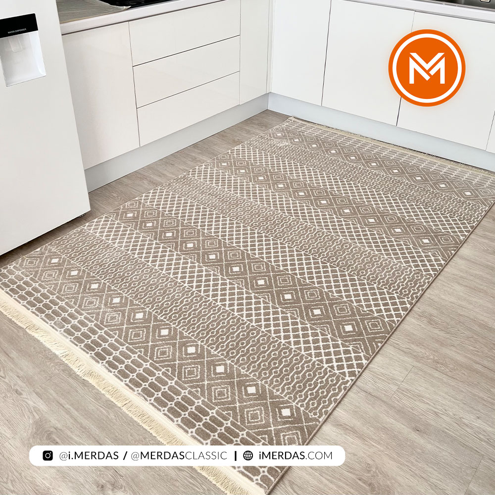 فرش مراکشی کد 41333 زمینه کرم بژ