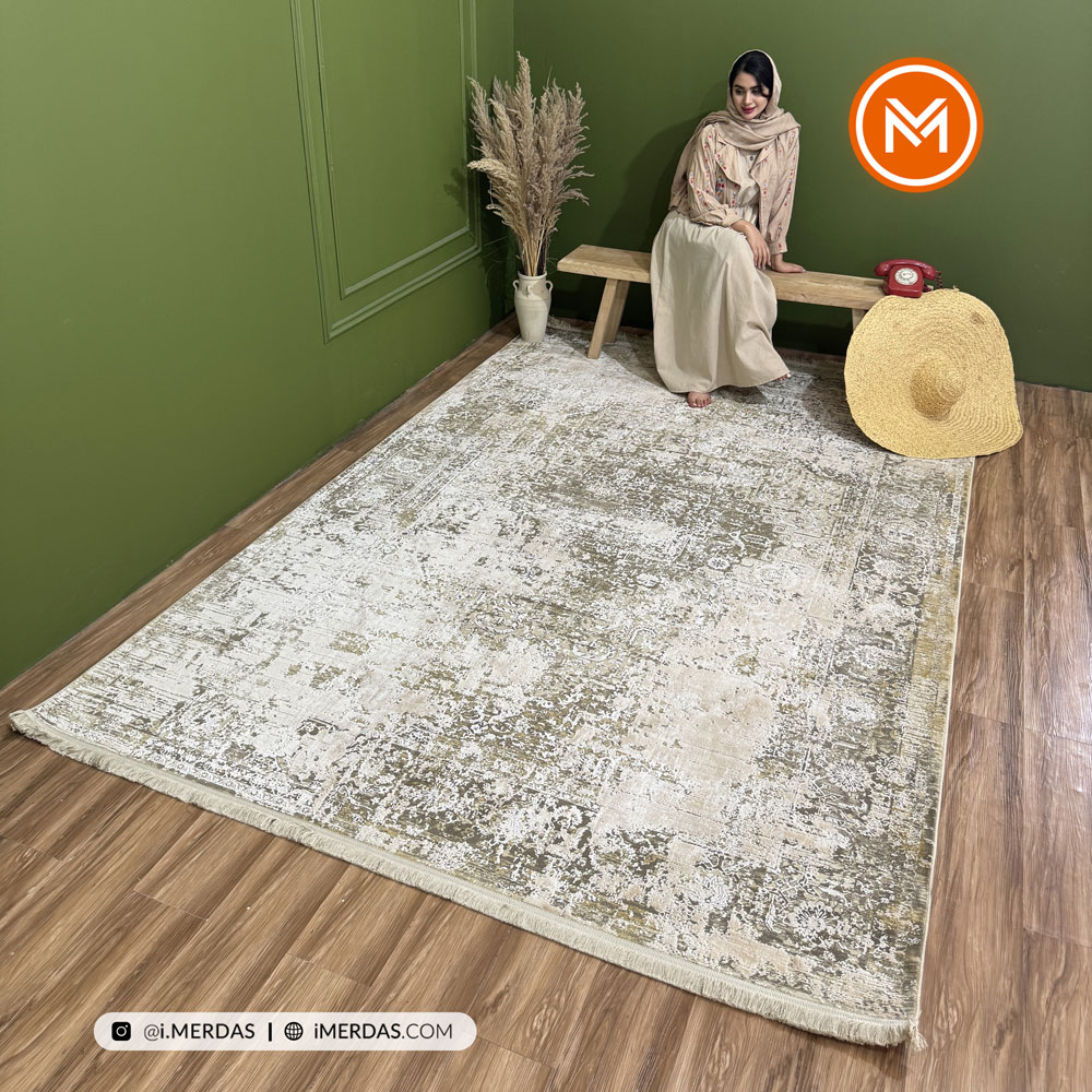 فرش وینتیج mc کد 12 زمینه تمام رنگ