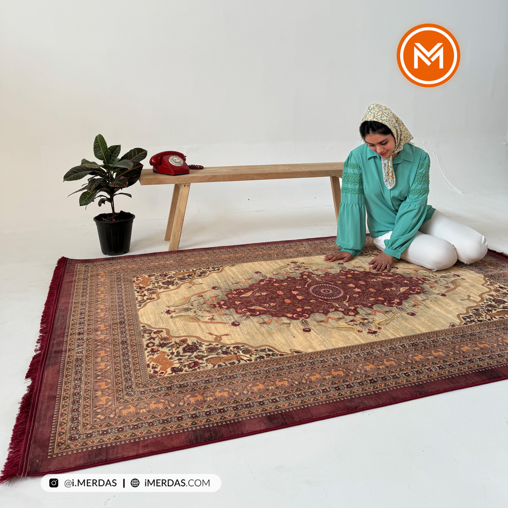 فرش کهنه نما کد C1051 زمینه تمام رنگ