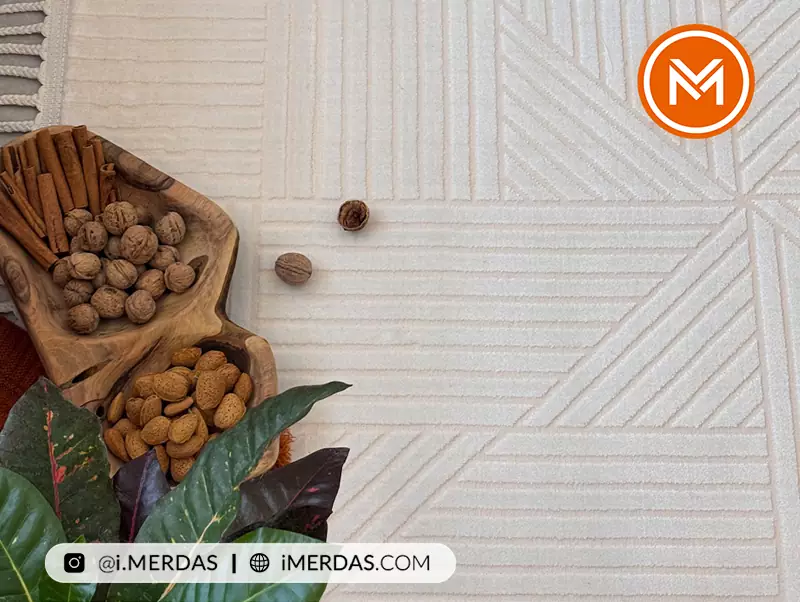 نگهداری از فرش رنگ روشن و سفید