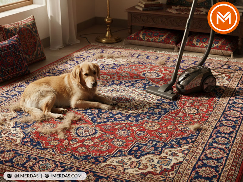 پاک کردن موی حیوانات خانگی از روی فرش