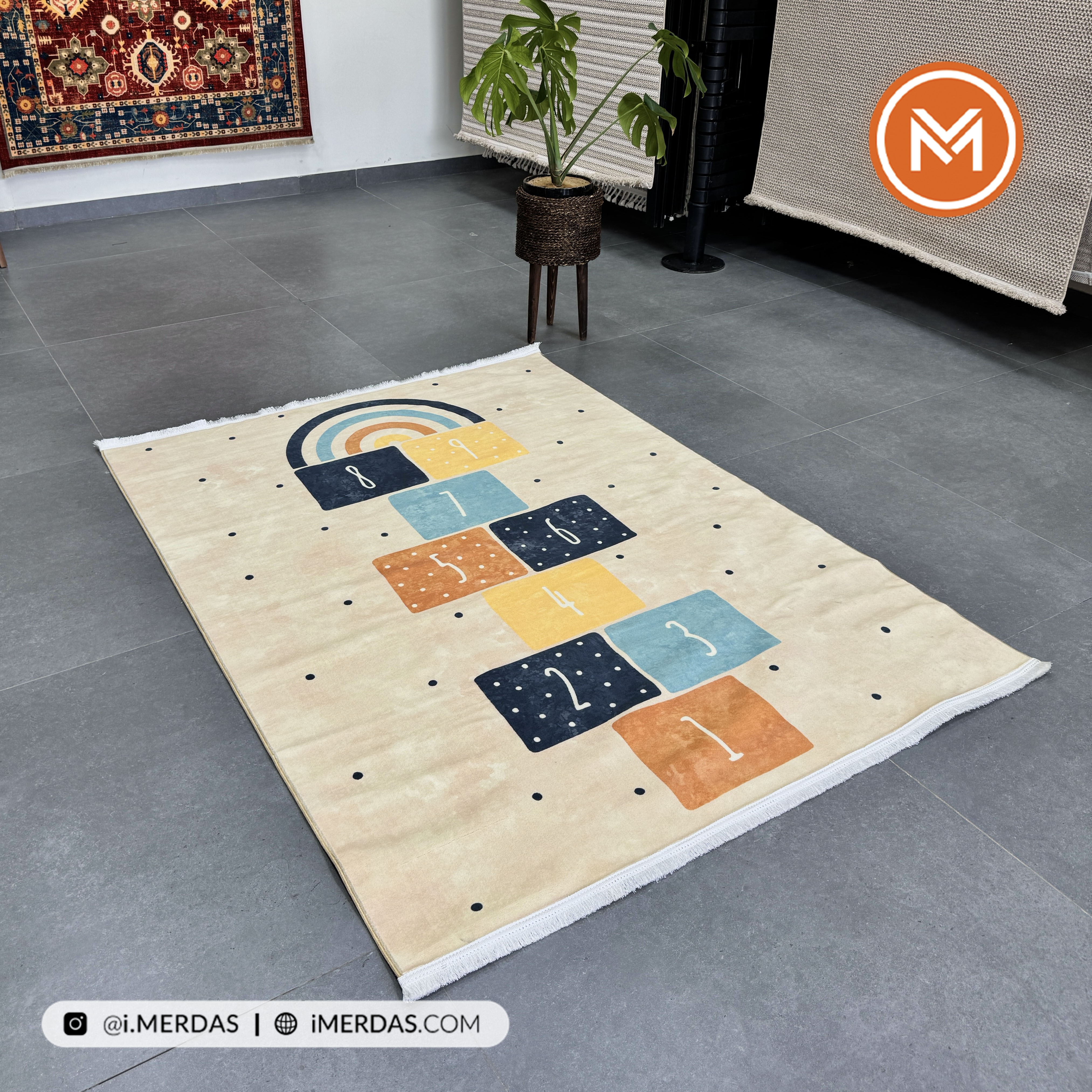 فرش کودک کد 15856 زمینه تمام رنگ