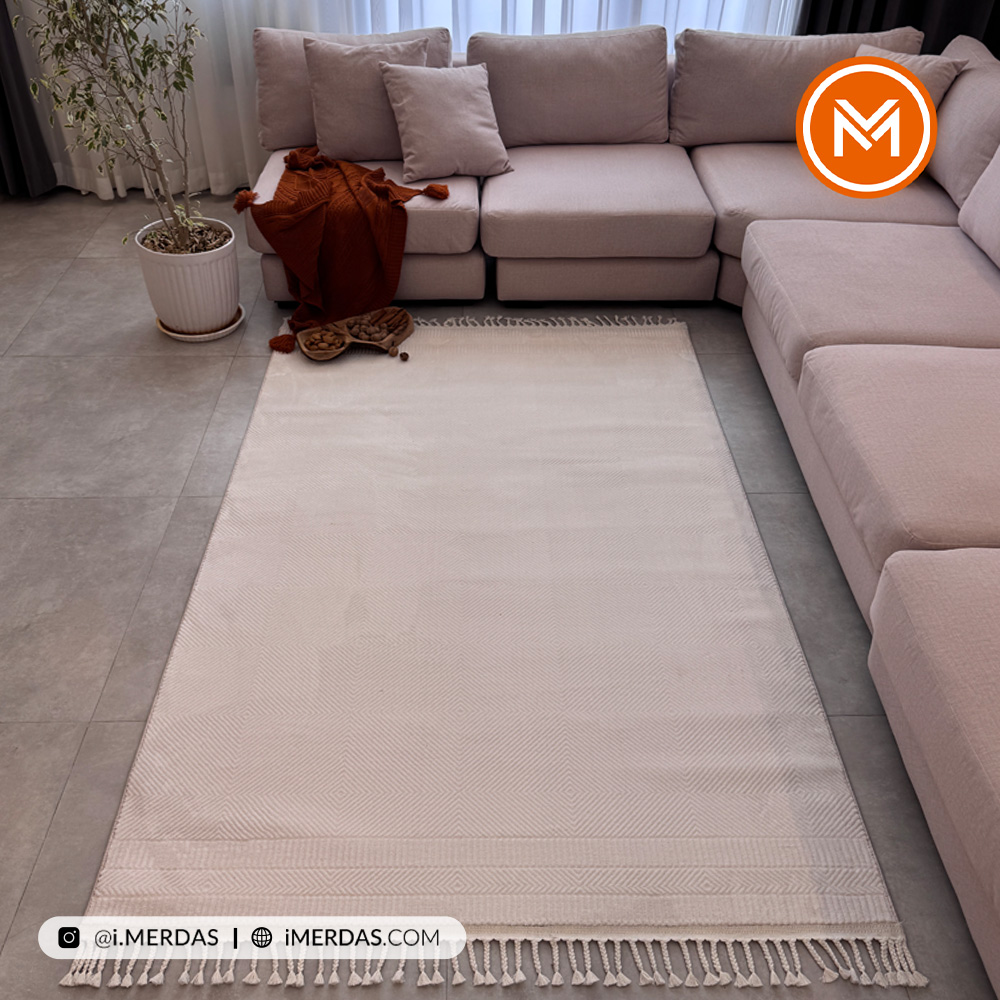فرش ایکیا اختصاصی کد 42314 زمینه کرم