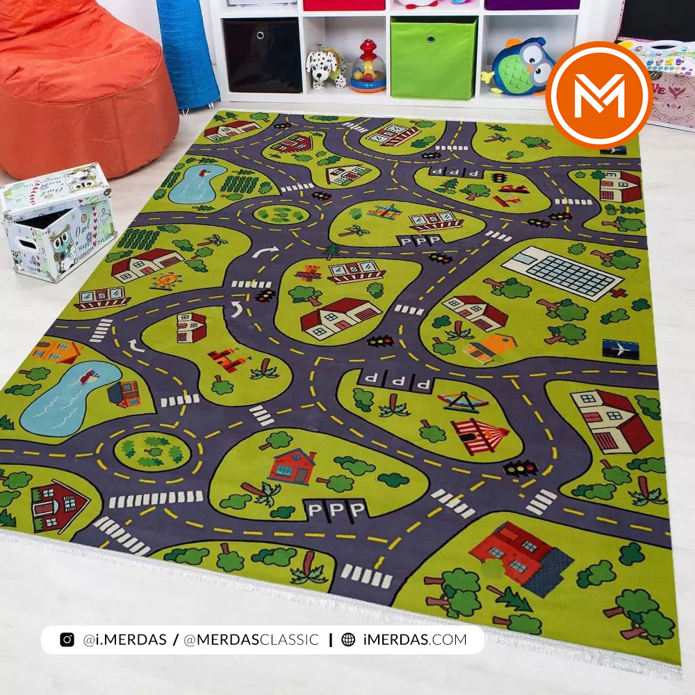 فرش کودک اختصاصی کد 100241 زمینه تمام رنگ