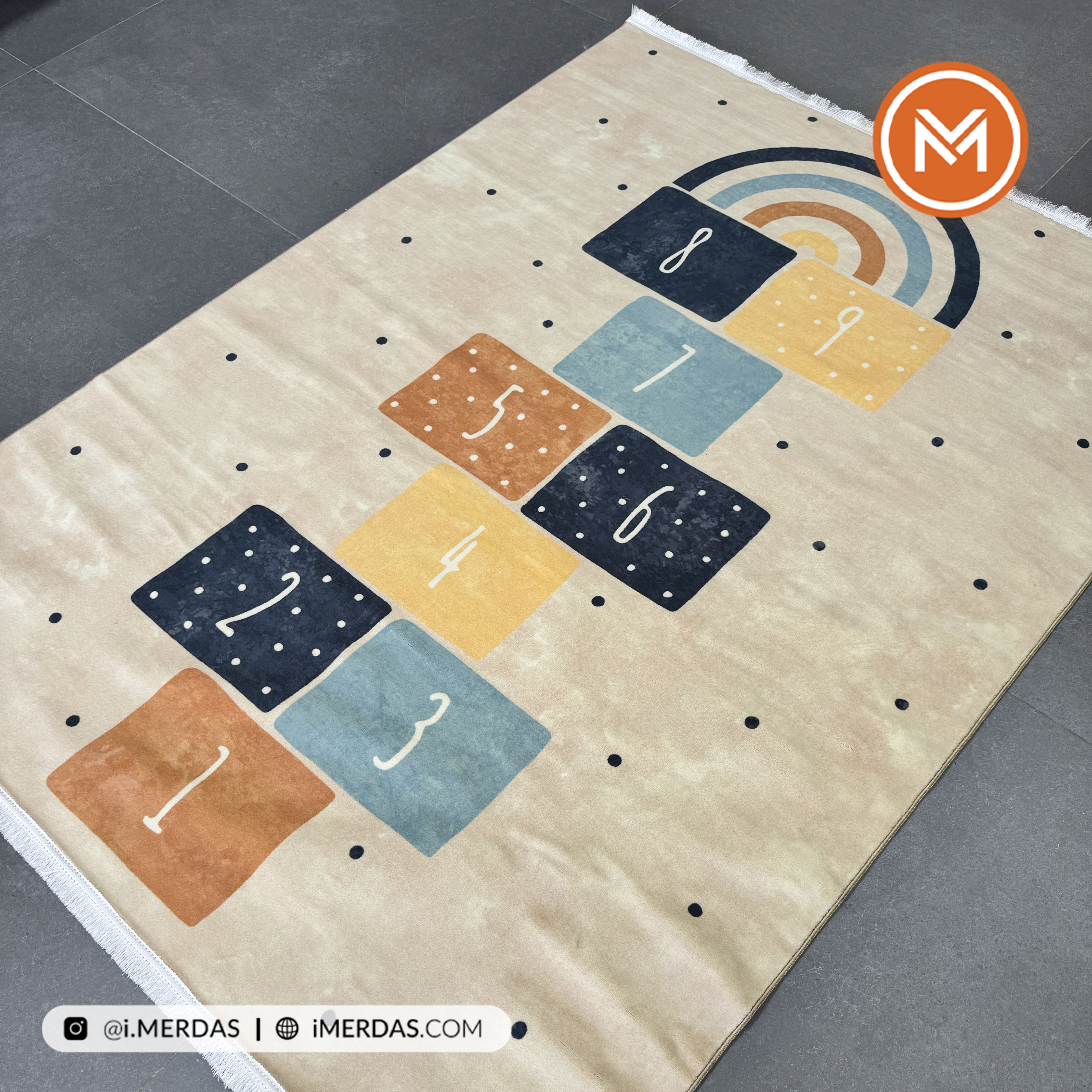 فرش کودک کد 15856 زمینه تمام رنگ