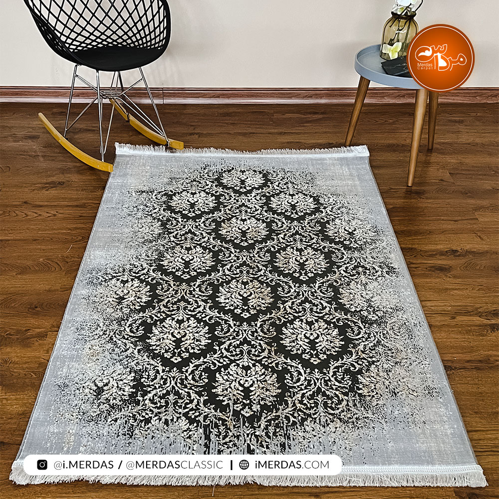 فرش مدرن کد 60064 زمینه تمام رنگ