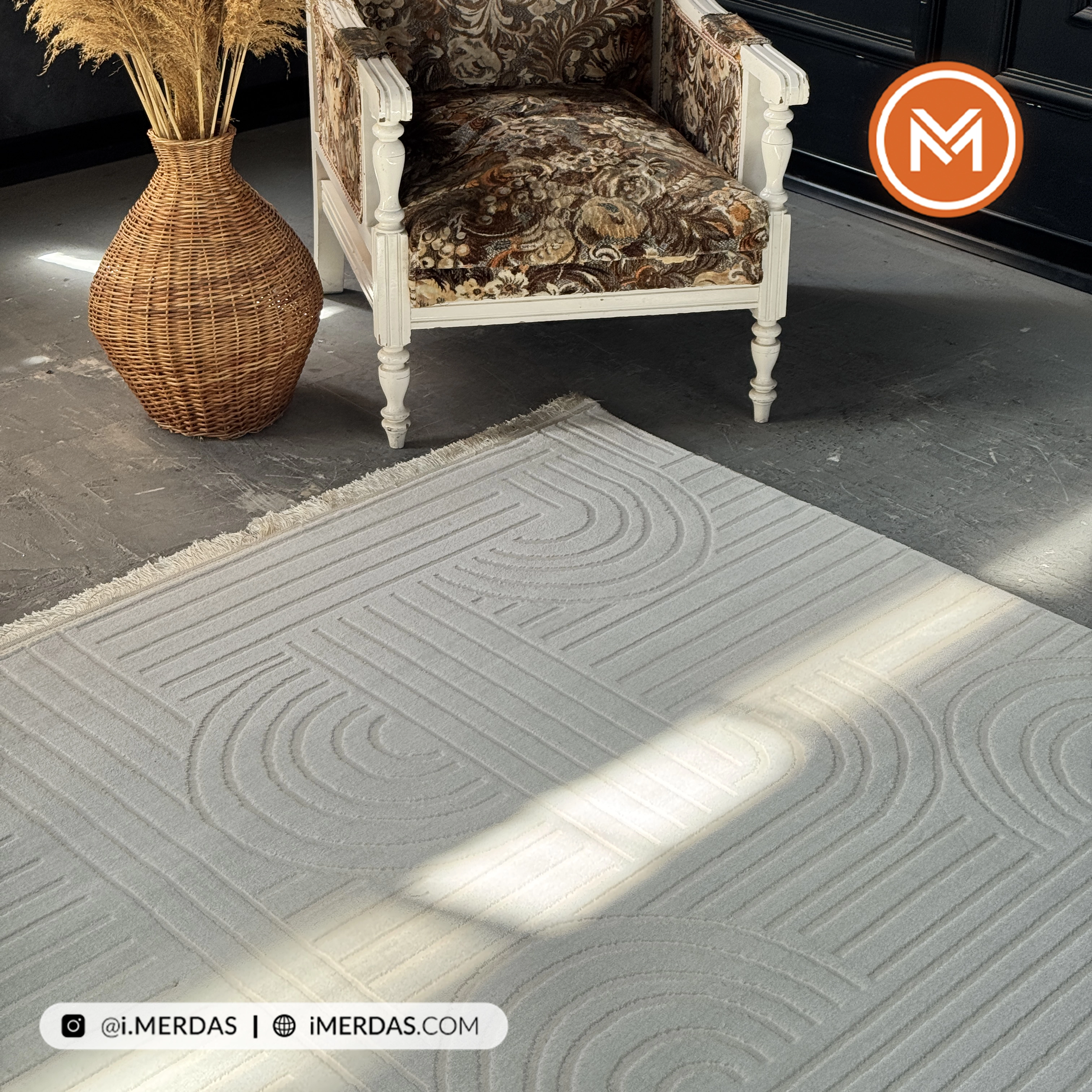 فرش ایکیا اختصاصی کد 42307 زمینه کرم