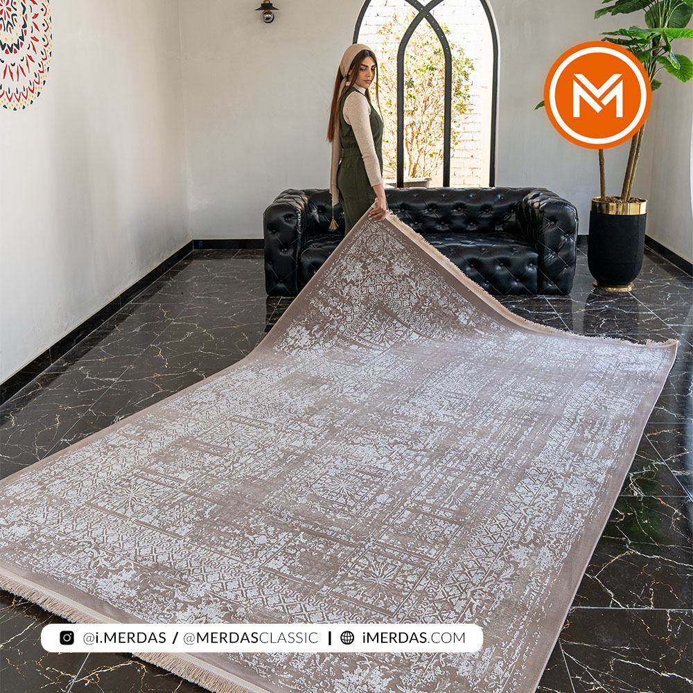 فرش ترک کد 71028NW زمینه تمام رنگ