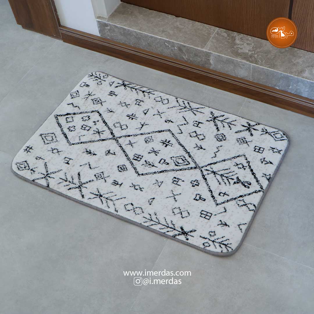 فرش پادری مراکشی کد 41285 زمینه کرم