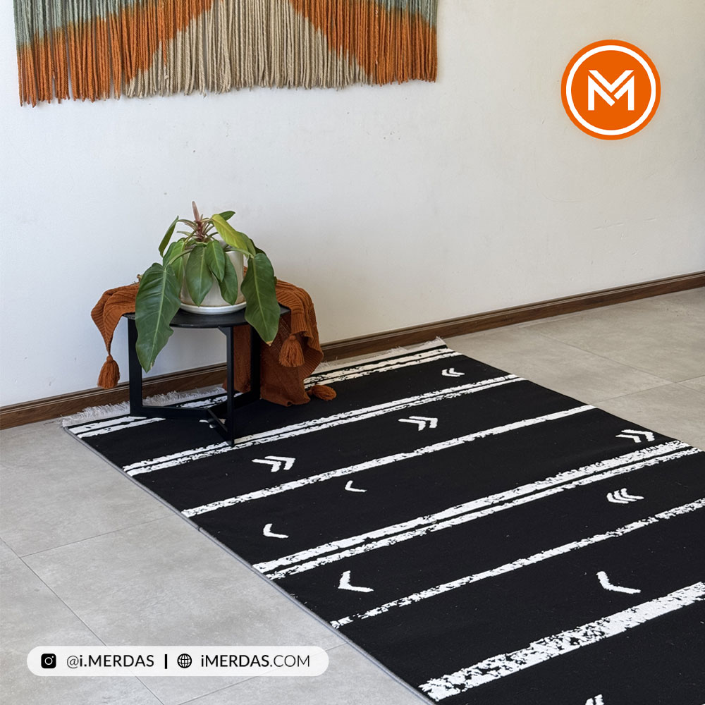 فرش مراکشی کد 41303 زمینه مشکی
