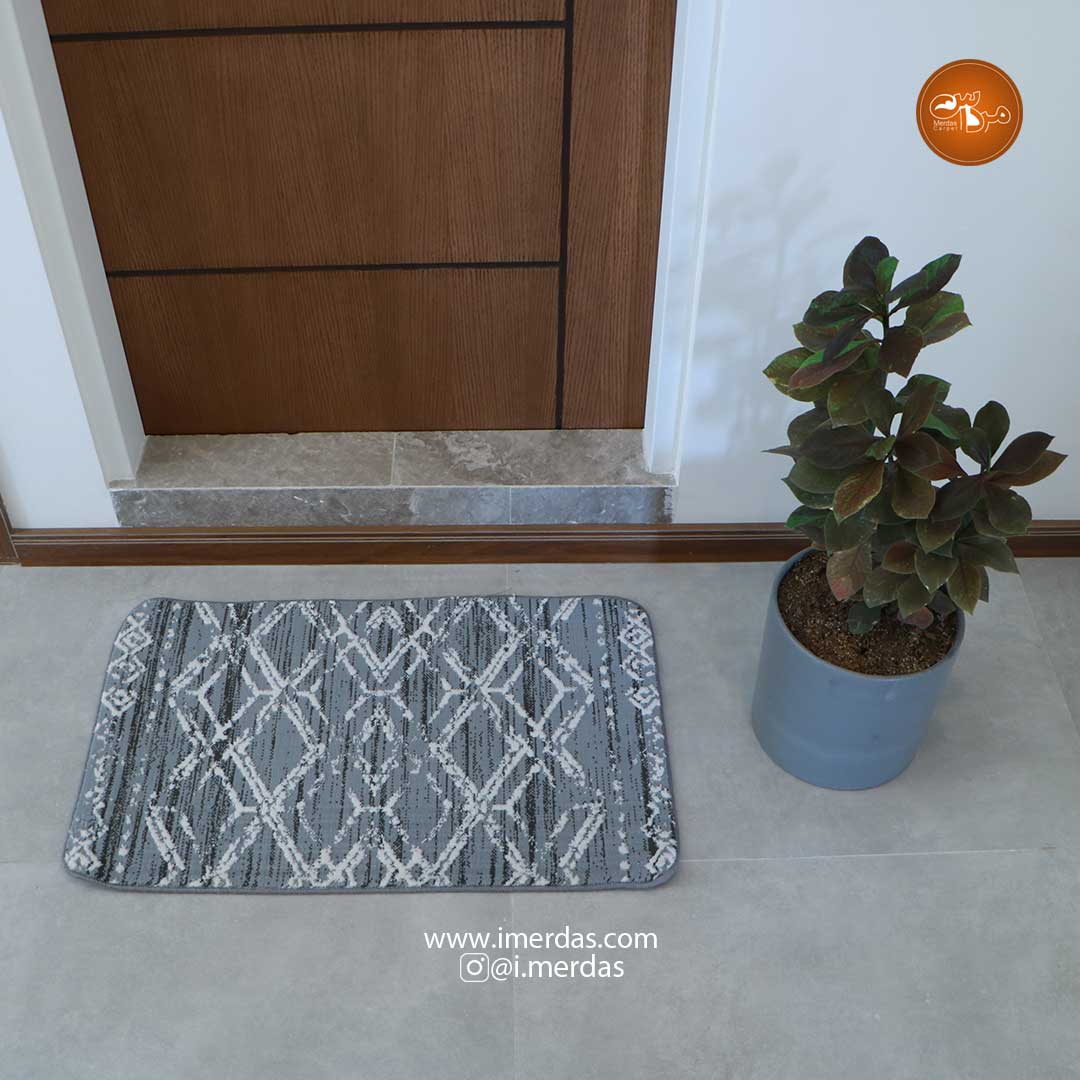 فرش پادری مراکشی کد 41304 زمینه نقره ای