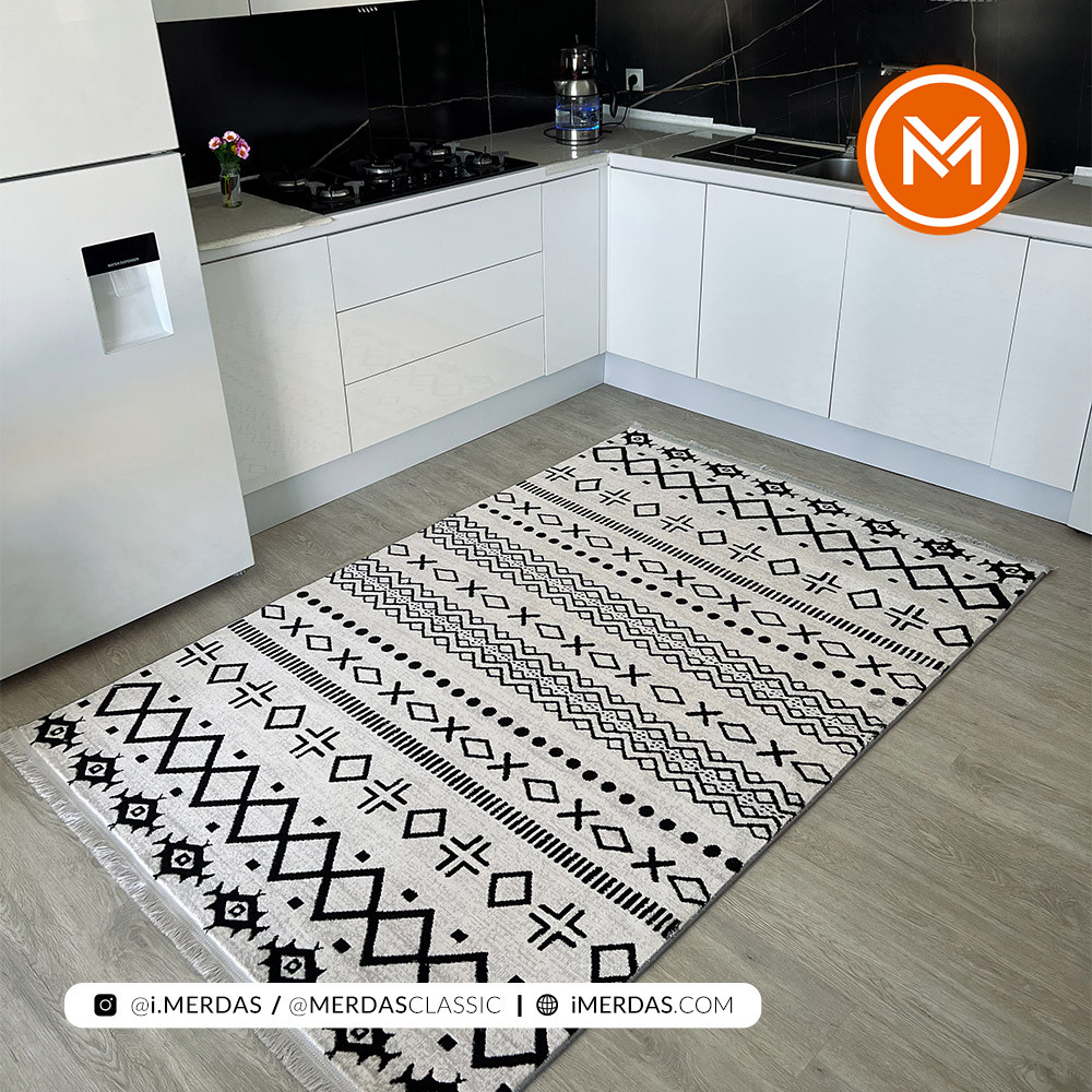 فرش مراکشی کد 41309 زمینه کرم