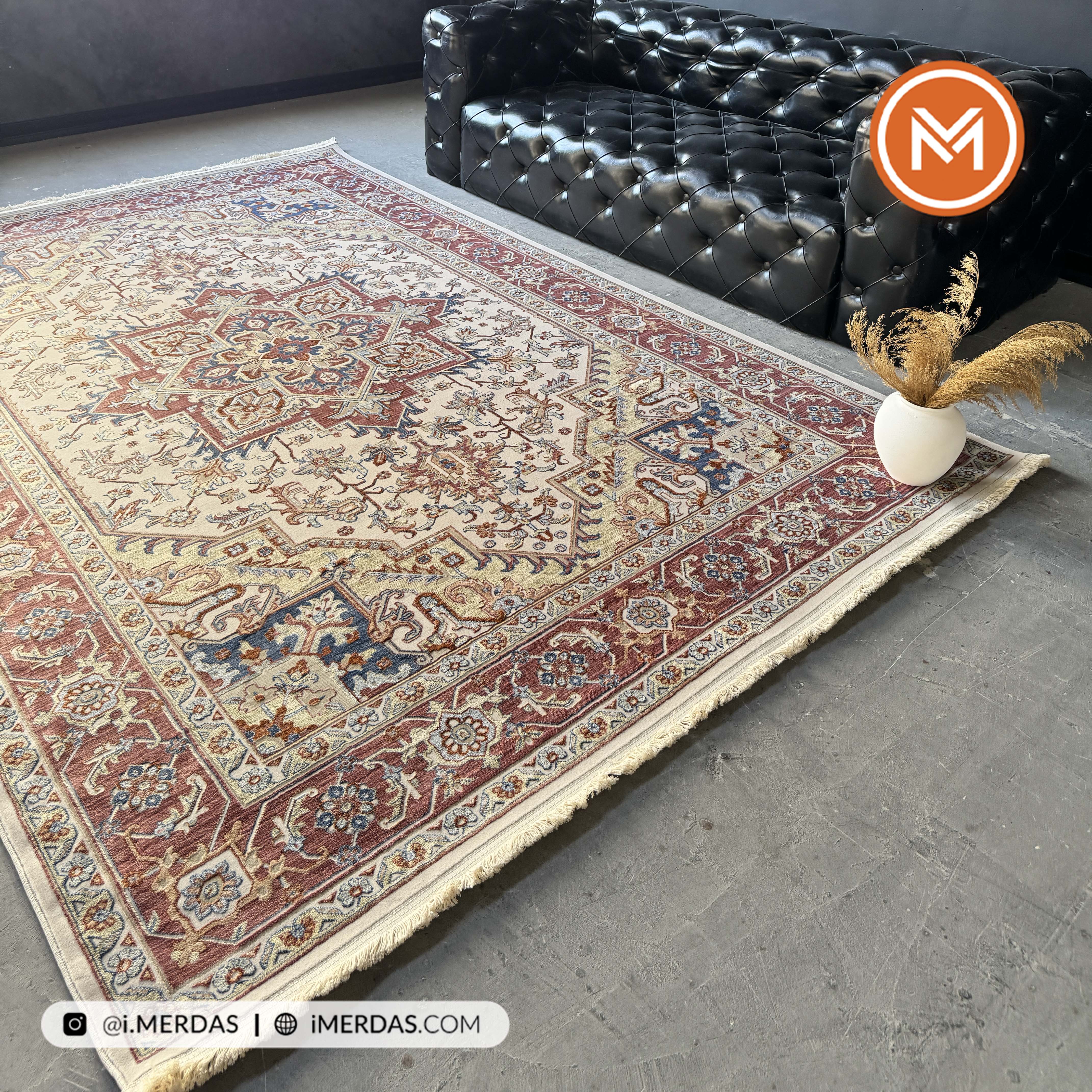 فرش وینتیج کد 8010CL زمینه تمام رنگ