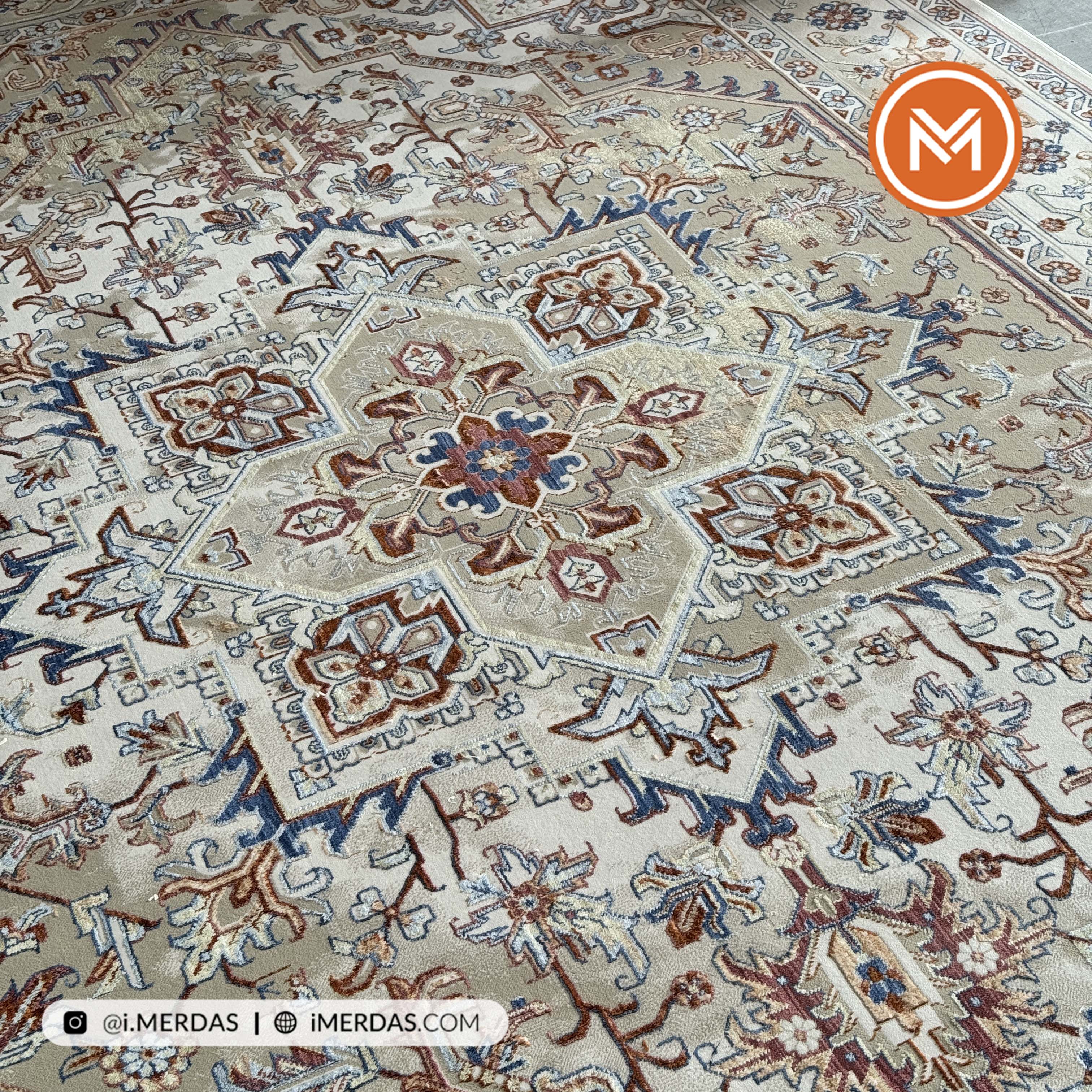 فرش وینتیج کد 8310FC زمینه تمام رنگ
