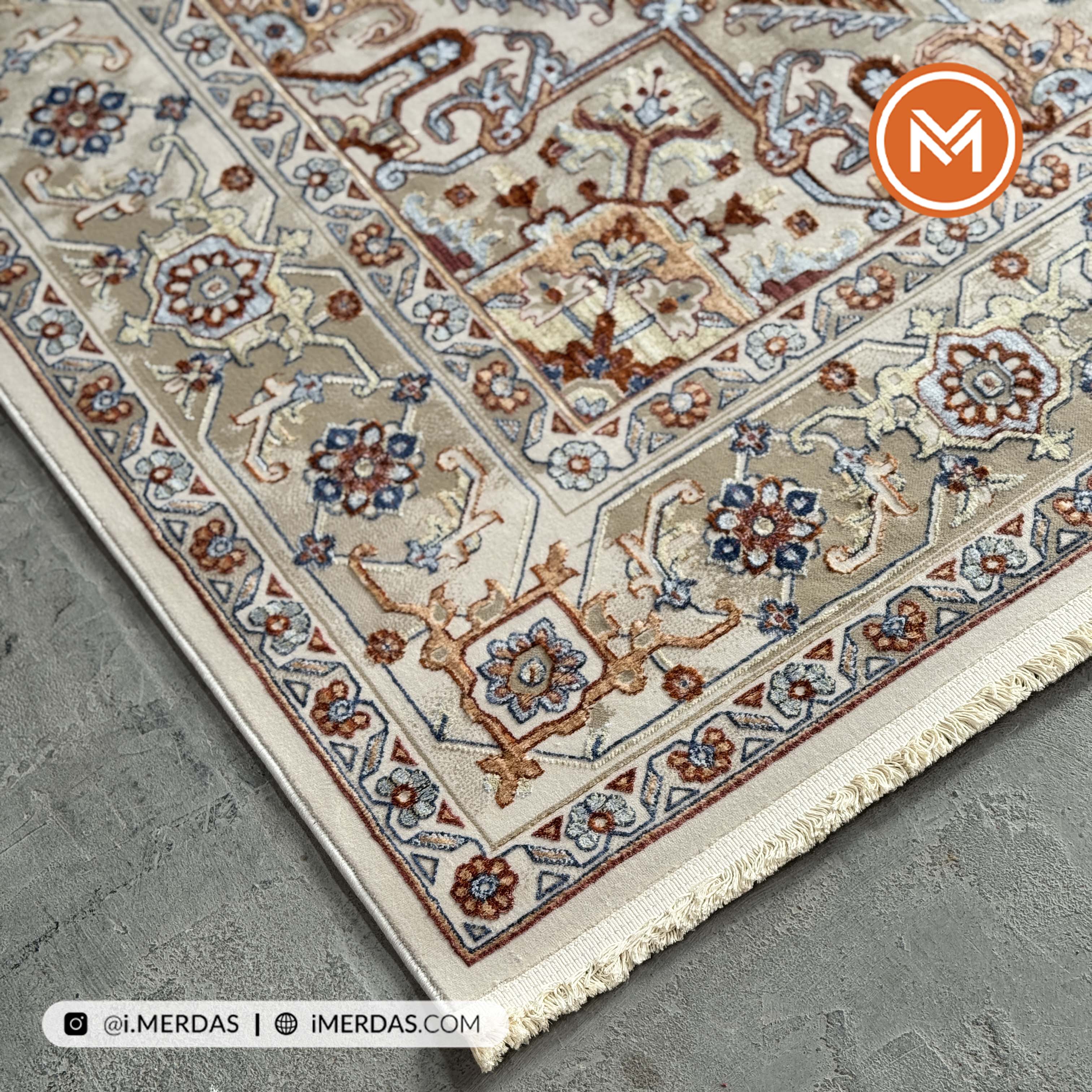 فرش وینتیج کد 8310FC زمینه تمام رنگ