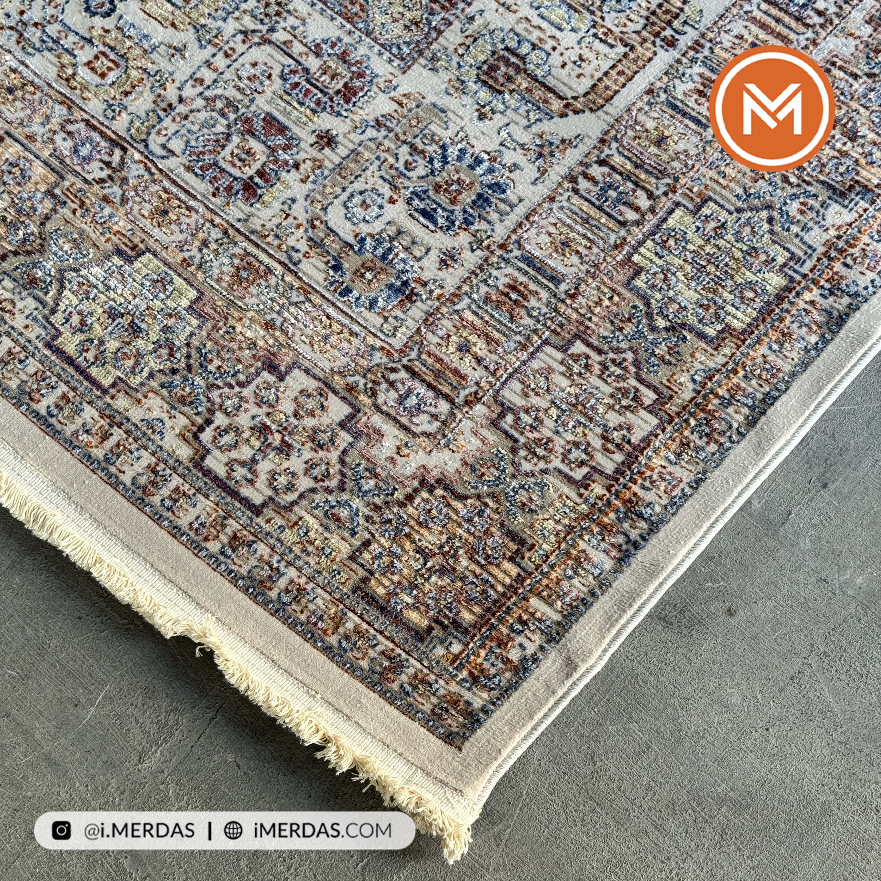 فرش وینتیج کد 8315LC زمینه تمام رنگ