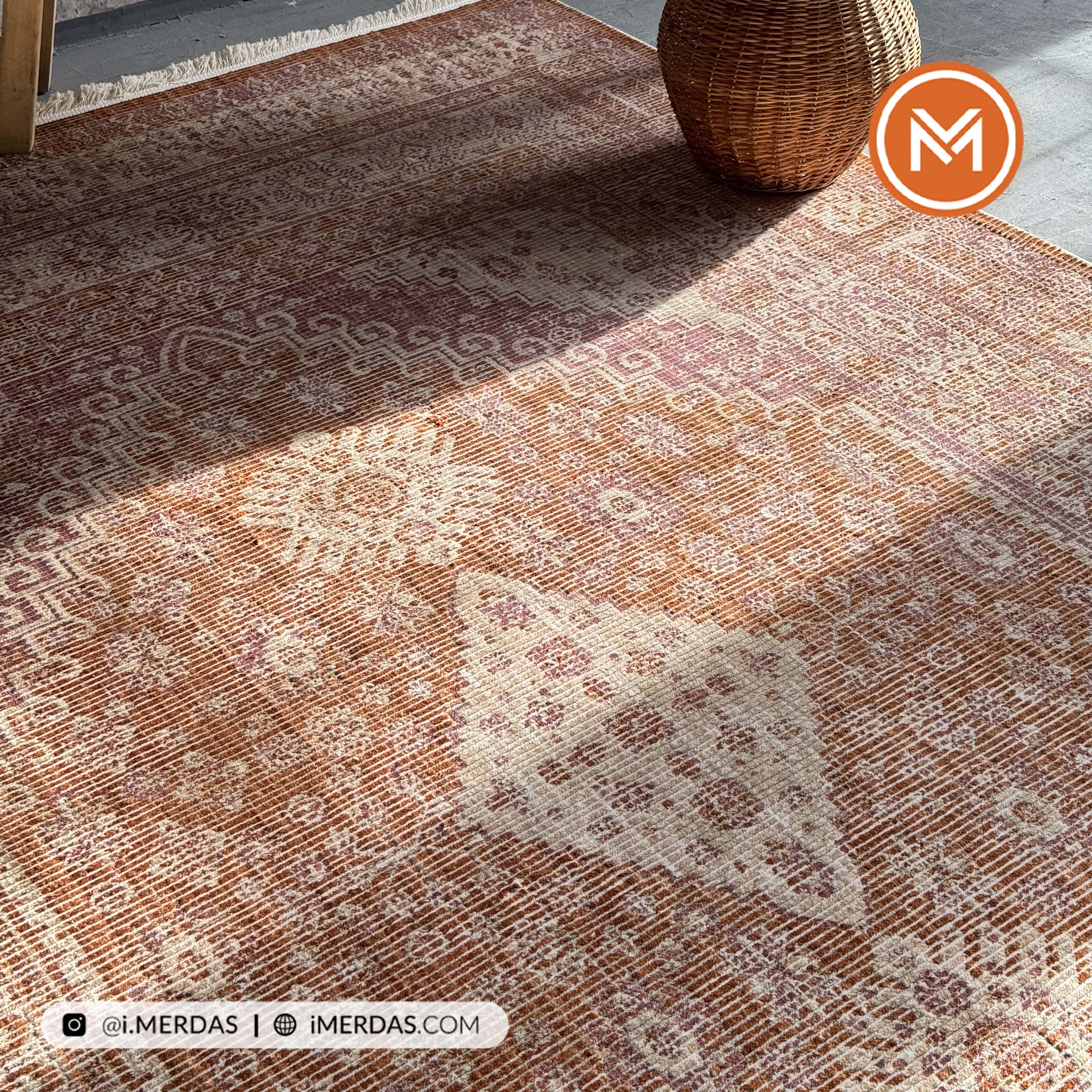 فرش وینتیج کد 8316LA زمینه تمام رنگ