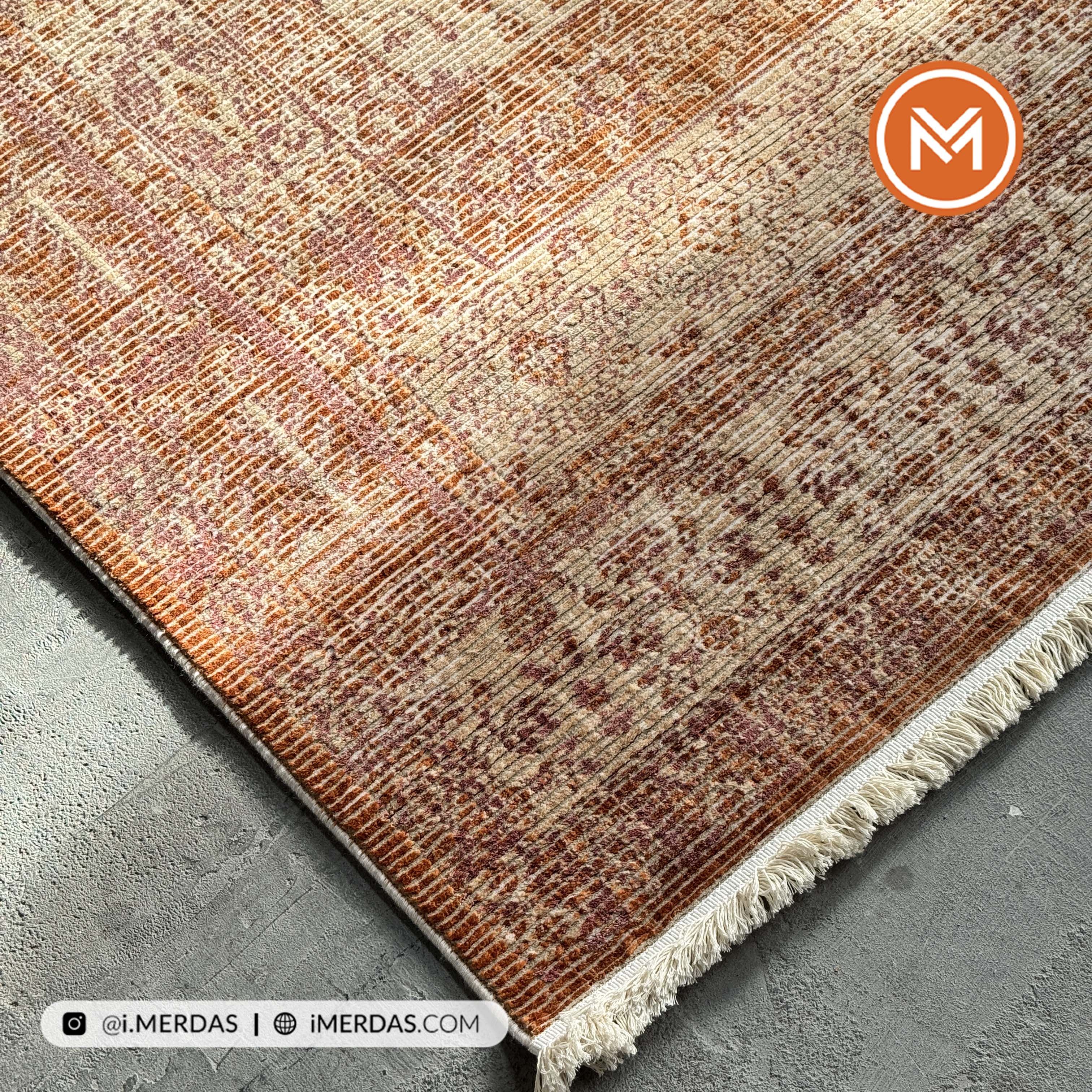 فرش وینتیج کد 8316LA زمینه تمام رنگ