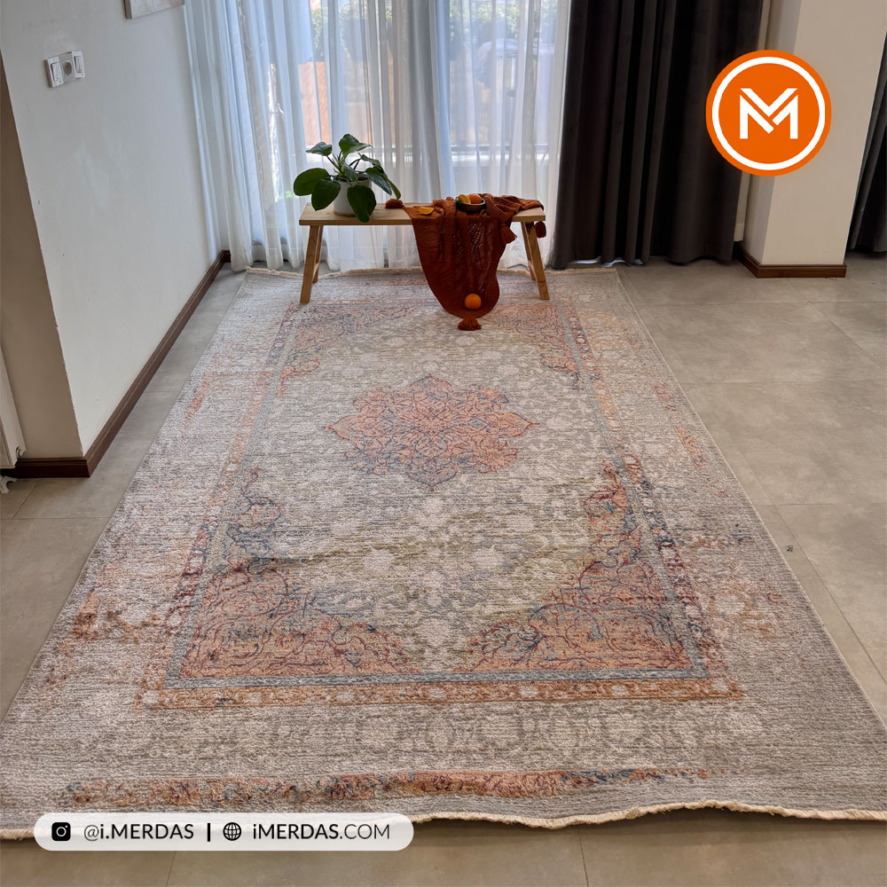فرش وینتیج کد A7303 زمینه تمام رنگ
