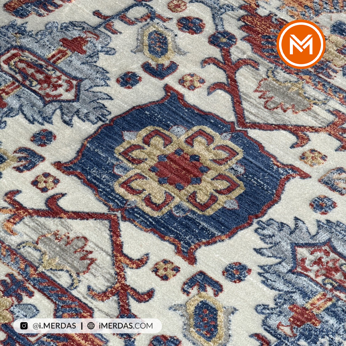 فرش وینتیج کد A7310 زمینه تمام رنگ