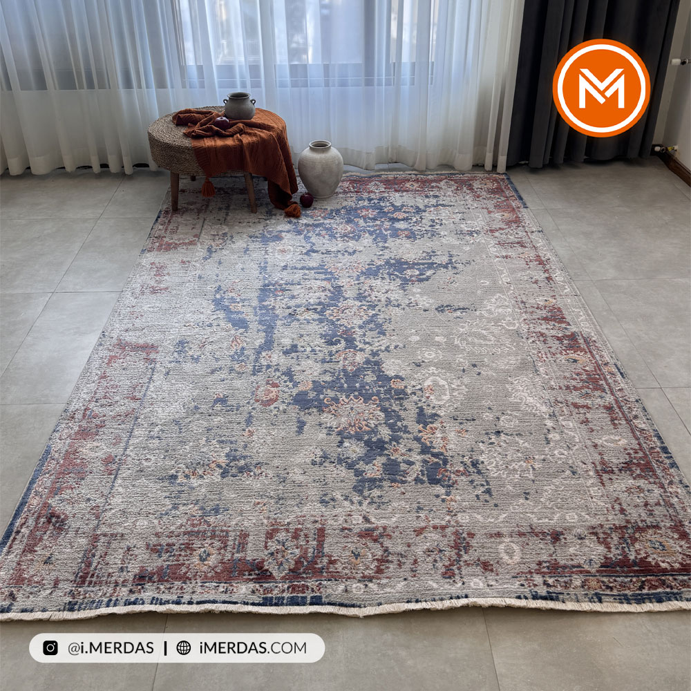 فرش وینتیج کد A7312 زمینه تمام رنگ