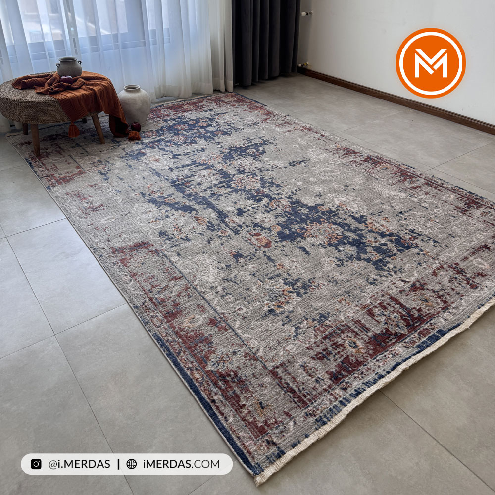 فرش وینتیج کد A7312 زمینه تمام رنگ