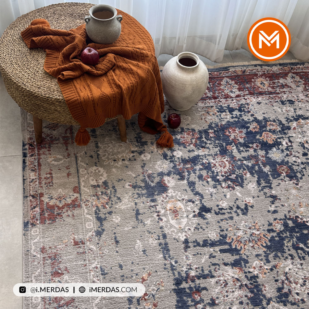 فرش وینتیج کد A7312 زمینه تمام رنگ