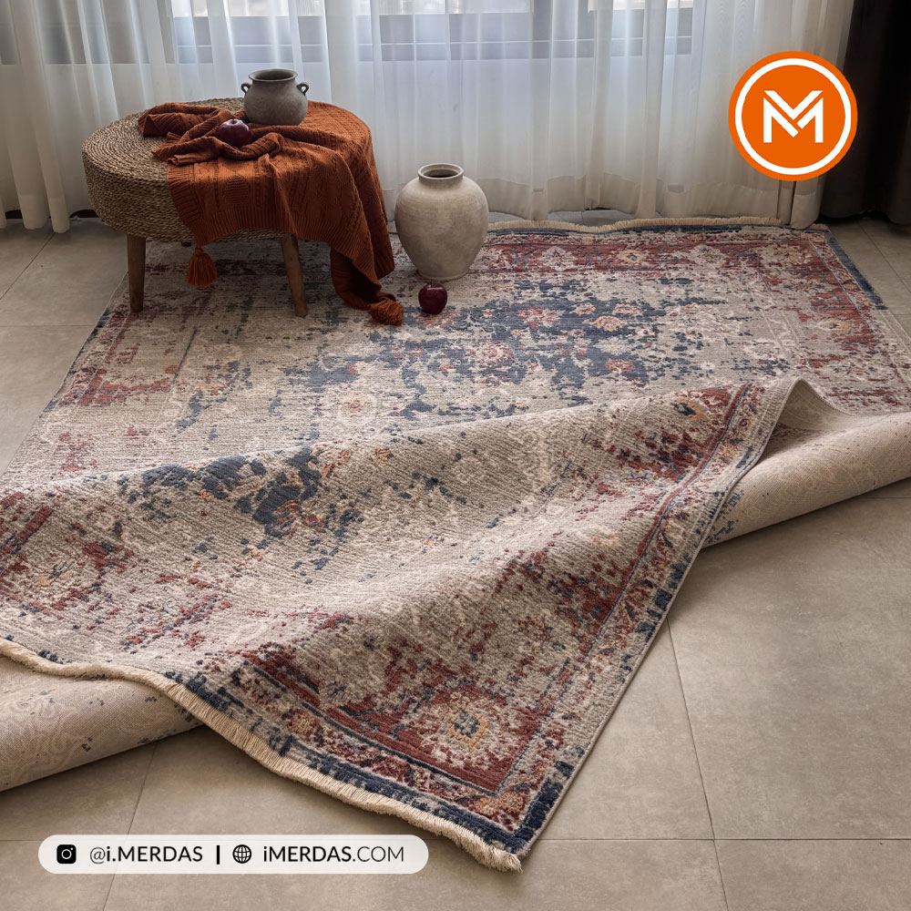 فرش وینتیج کد A7312 زمینه تمام رنگ