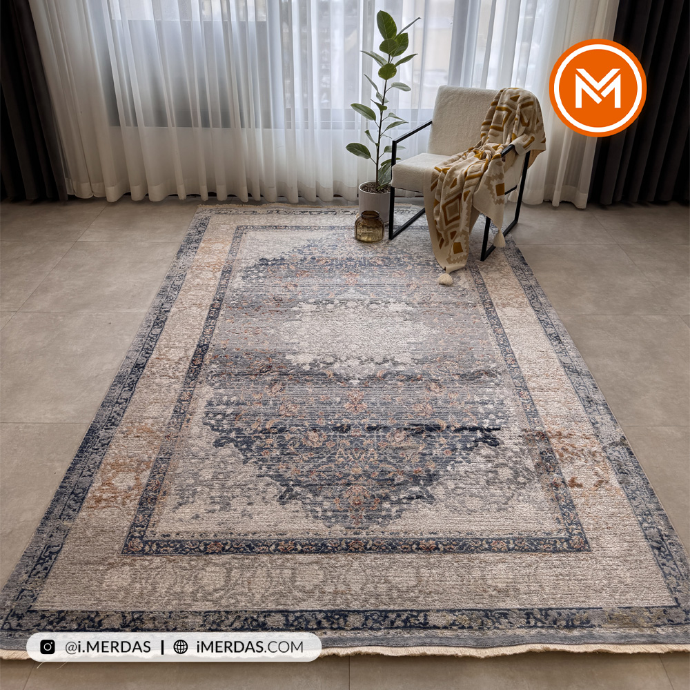 فرش وینتیج کد C7303 زمینه تمام رنگ
