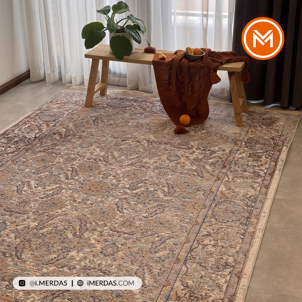 فرش وینتیج کد D7301 زمینه تمام رنگ