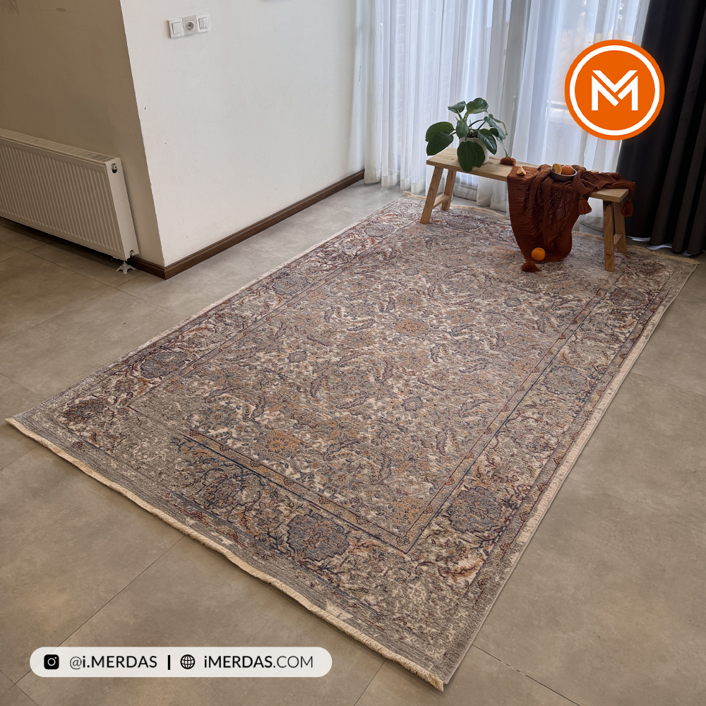 فرش وینتیج کد D7301 زمینه تمام رنگ