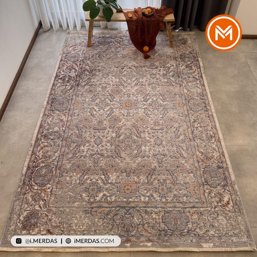 فرش وینتیج کد D7301 زمینه تمام رنگ