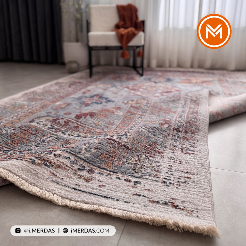 فرش وینتیج کد D7310 زمینه تمام رنگ