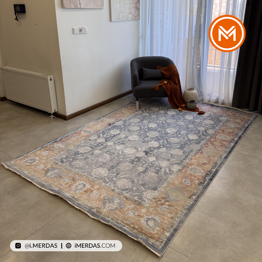 فرش وینتیج کد E7301 زمینه تمام رنگ