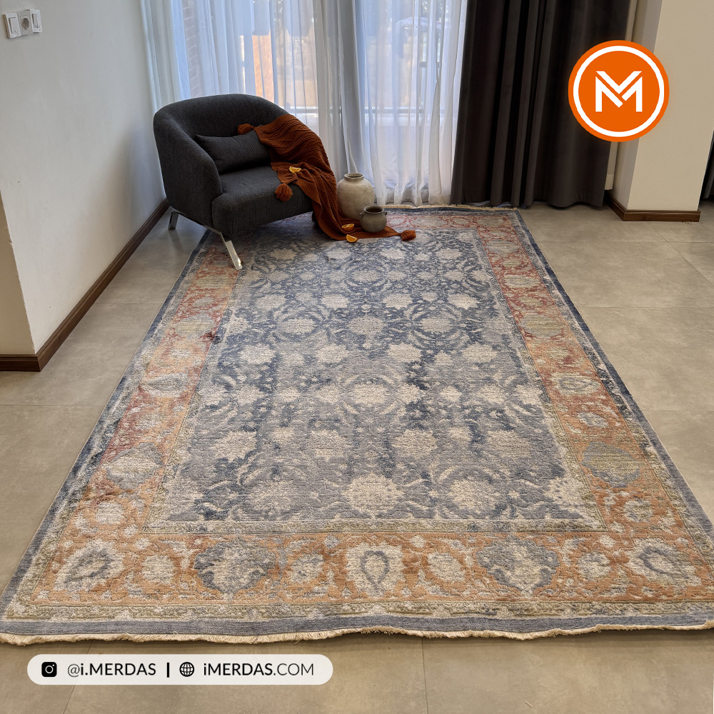 فرش وینتیج کد E7301 زمینه تمام رنگ