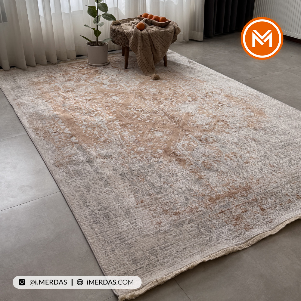 فرش وینتیج کد E7304 زمینه تمام رنگ