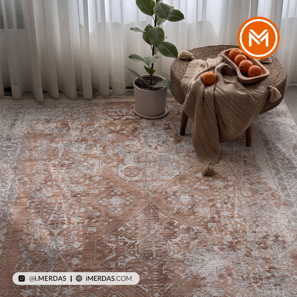فرش وینتیج کد E7304 زمینه تمام رنگ