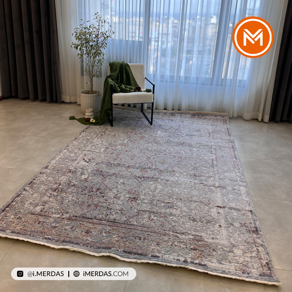 فرش وینتیج کد G7302 زمینه تمام رنگ