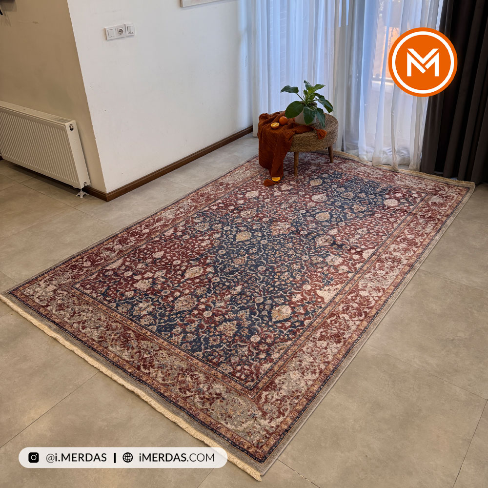 فرش وینتیج کد R7302 زمینه تمام رنگ