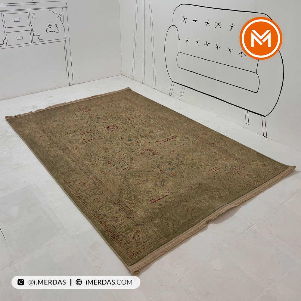 فرش وینتیج کد 10AY0010 زمینه تمام رنگ