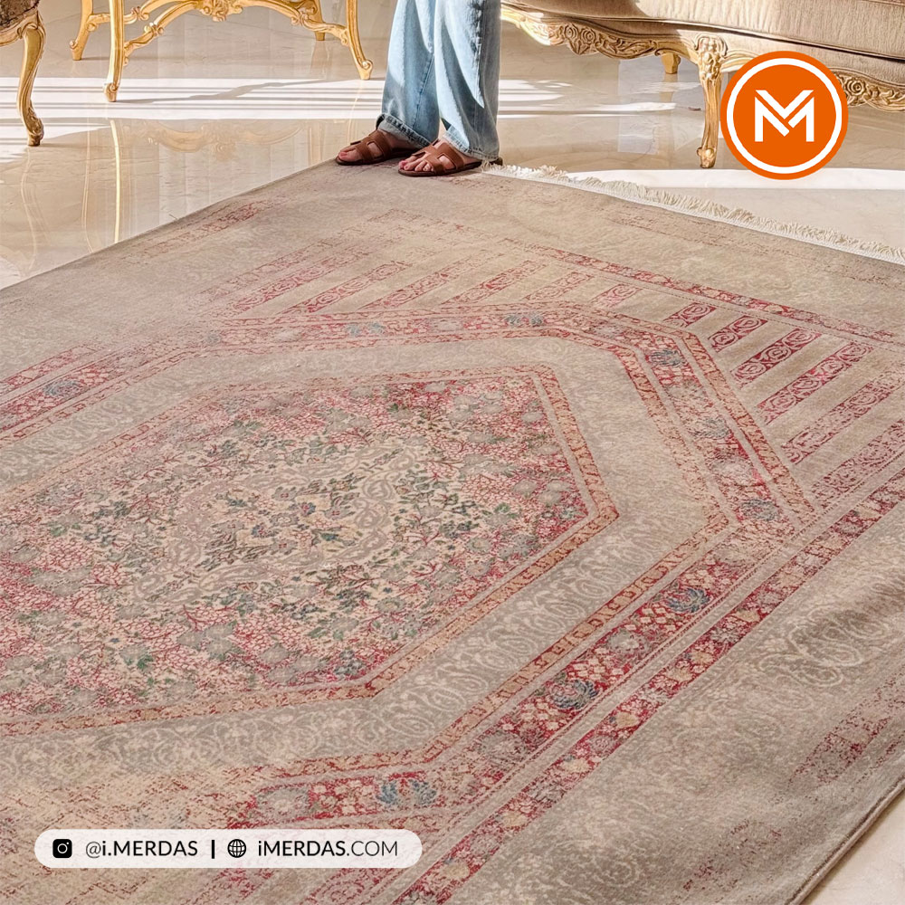 فرش وینتیج hr کد 181 زمینه تمام رنگ
