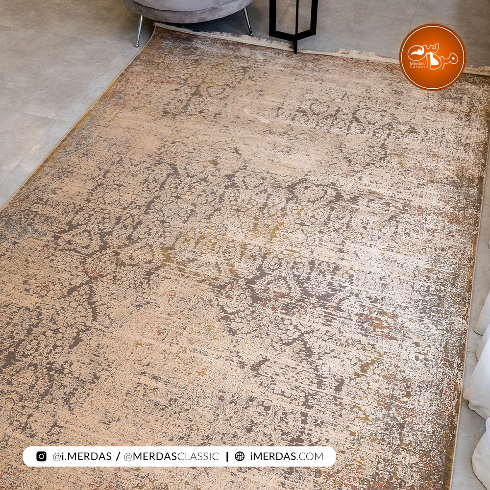 فرش وینتیج mc کد 39 زمینه تمام رنگ