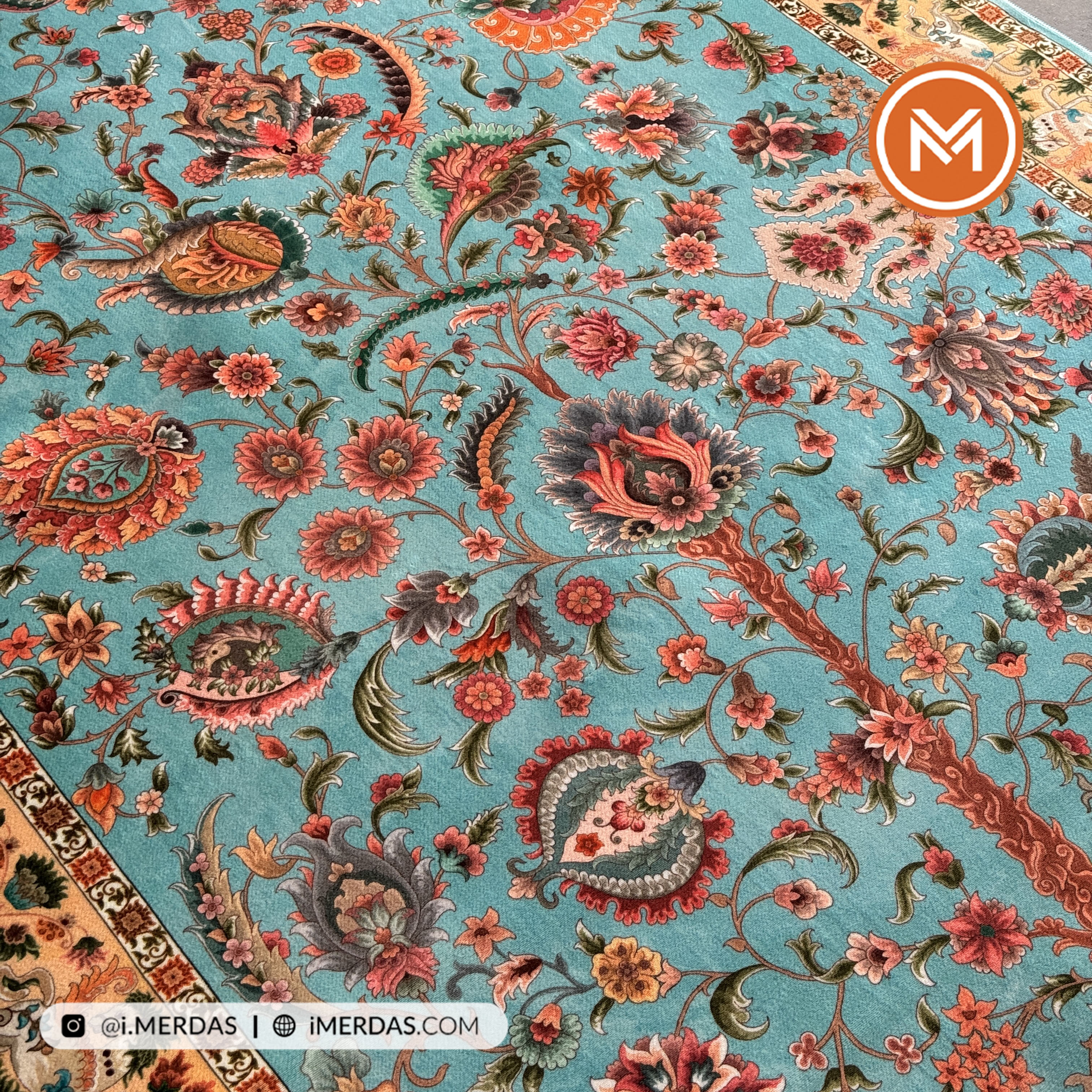 فرش کهنه نما کد 1022AAK زمینه تمام رنگ
