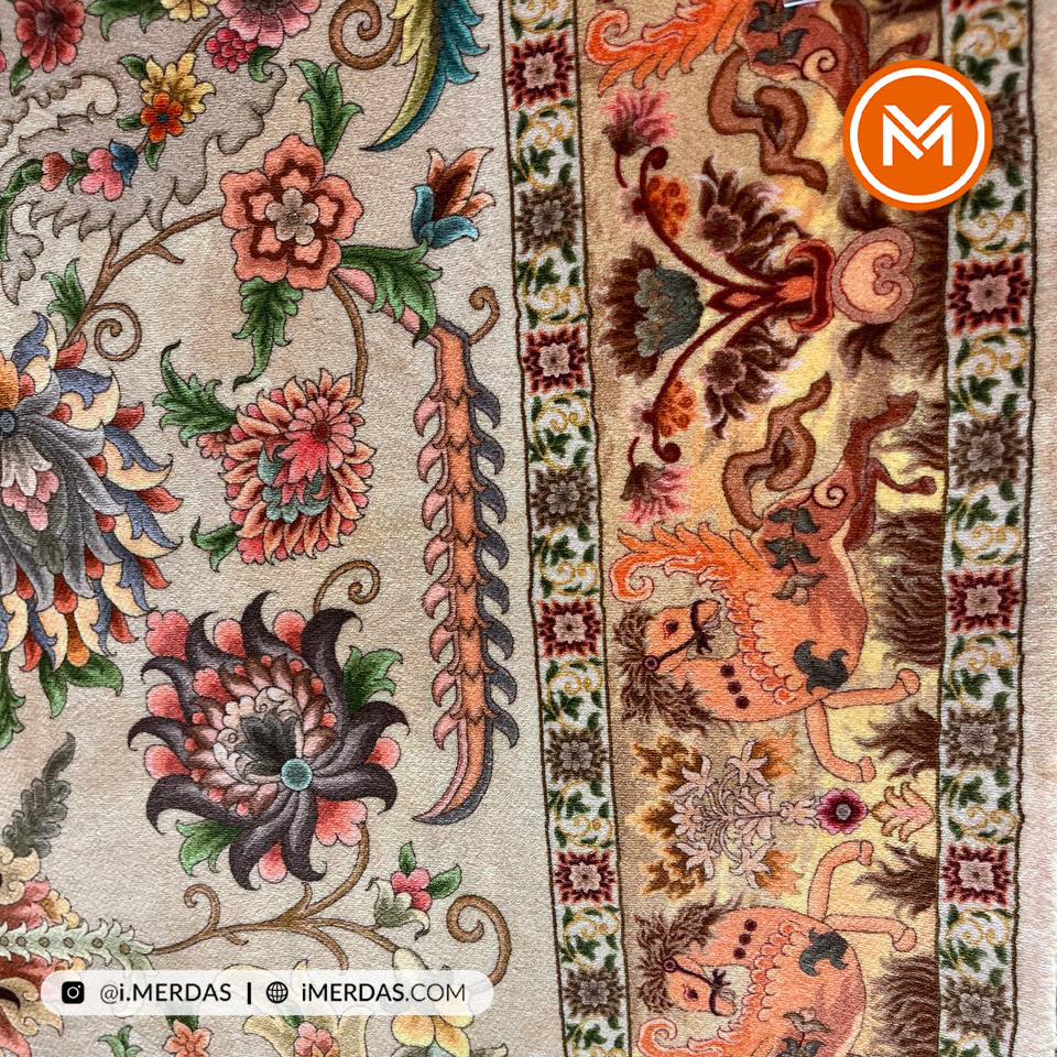 فرش کهنه نما کد 1027AAK زمینه تمام رنگ