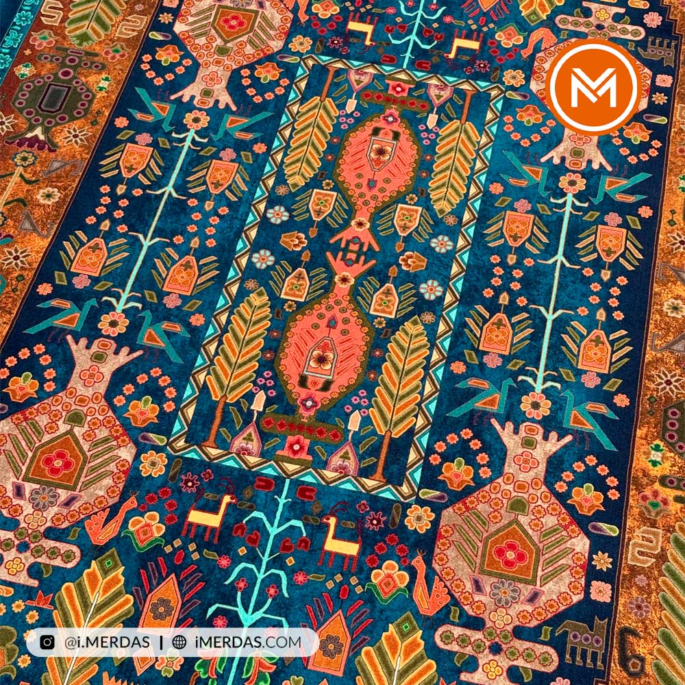 فرش کهنه نما کد AAJ1010 زمینه تمام رنگ