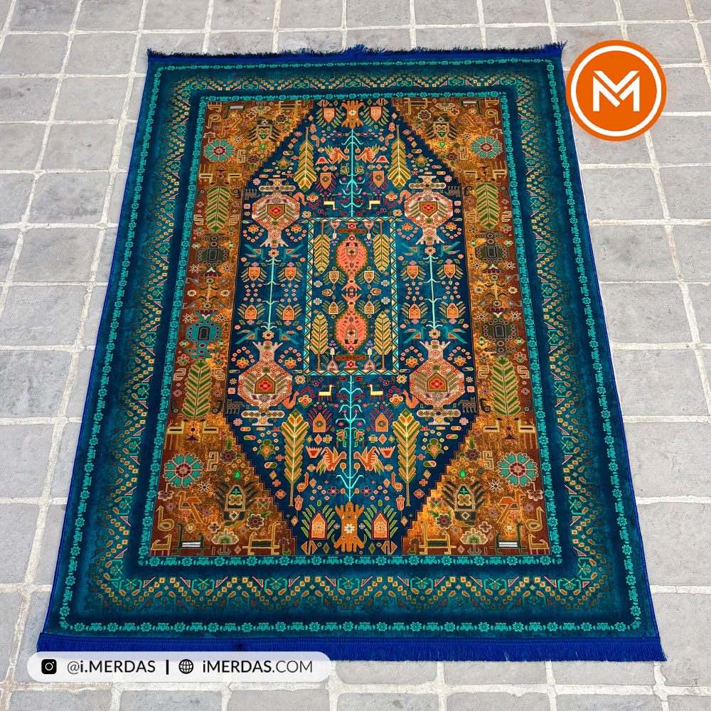 فرش کهنه نما کد AAJ1010 زمینه تمام رنگ